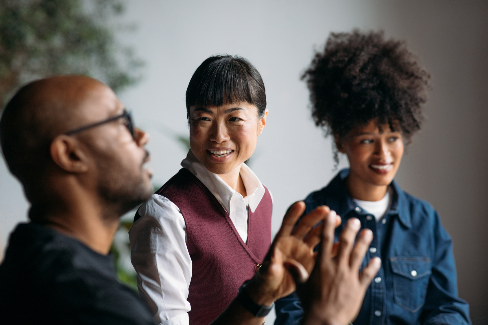Image of a diverse group of lawyers talking