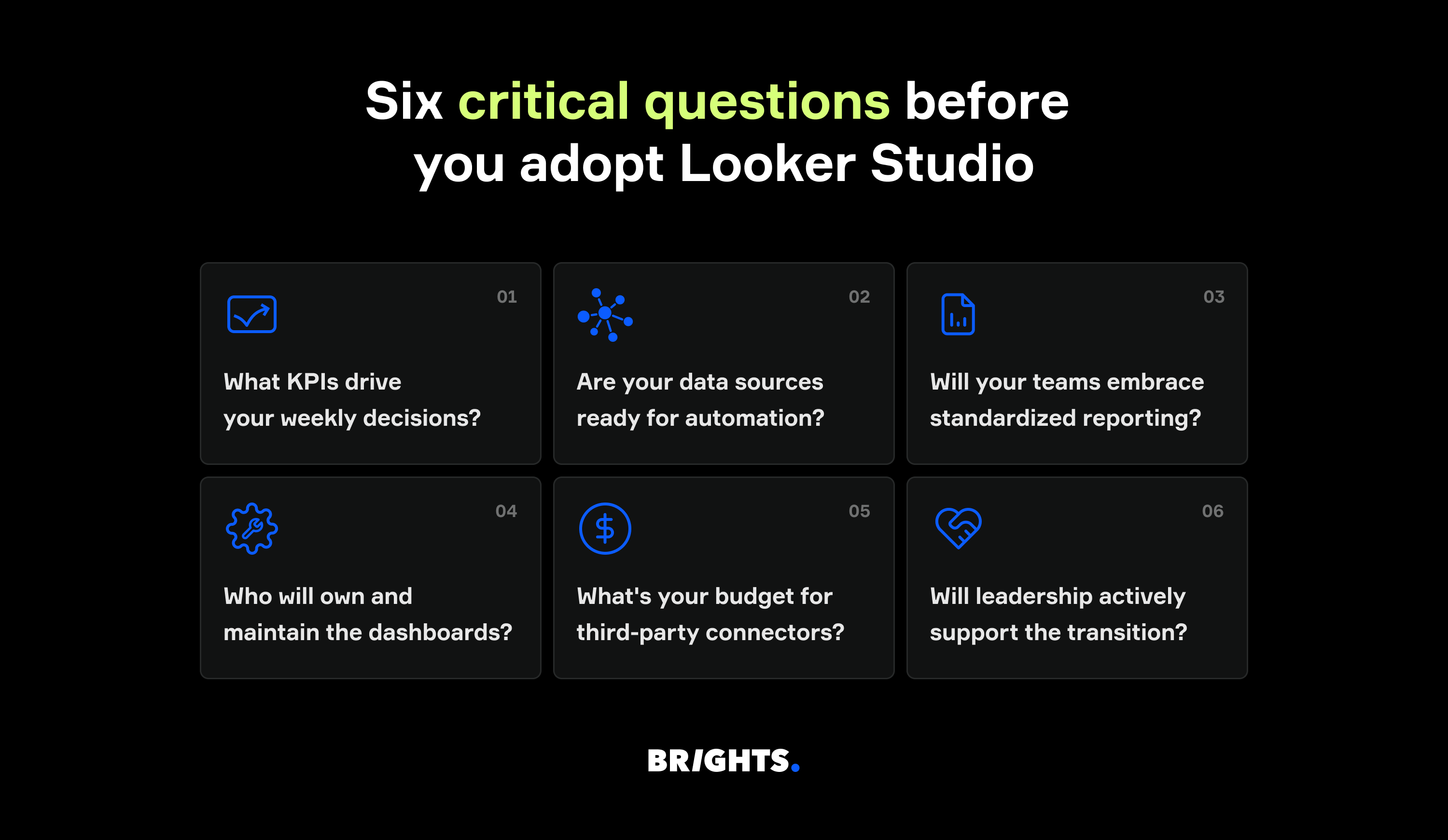 Six critical questions before you adopt Looker Studio