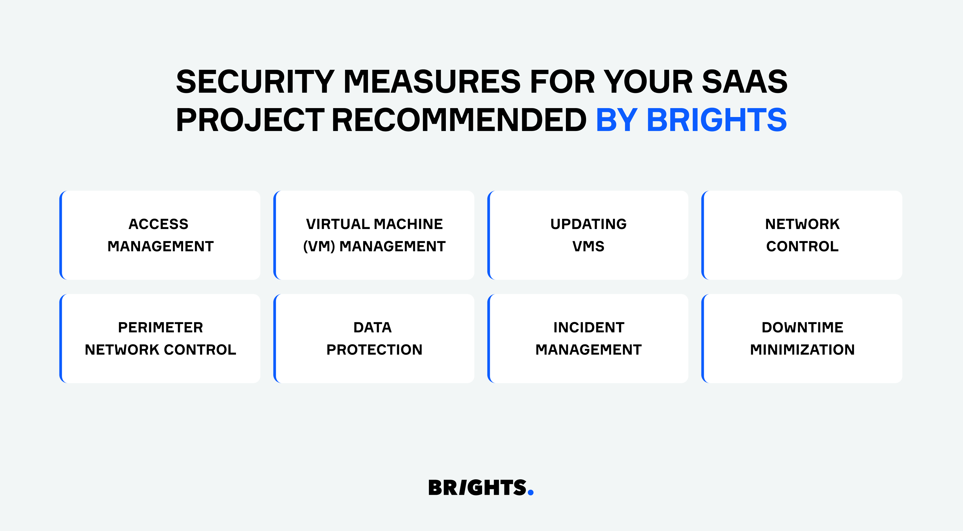 Security measures for your SaaS project recommended by Brights