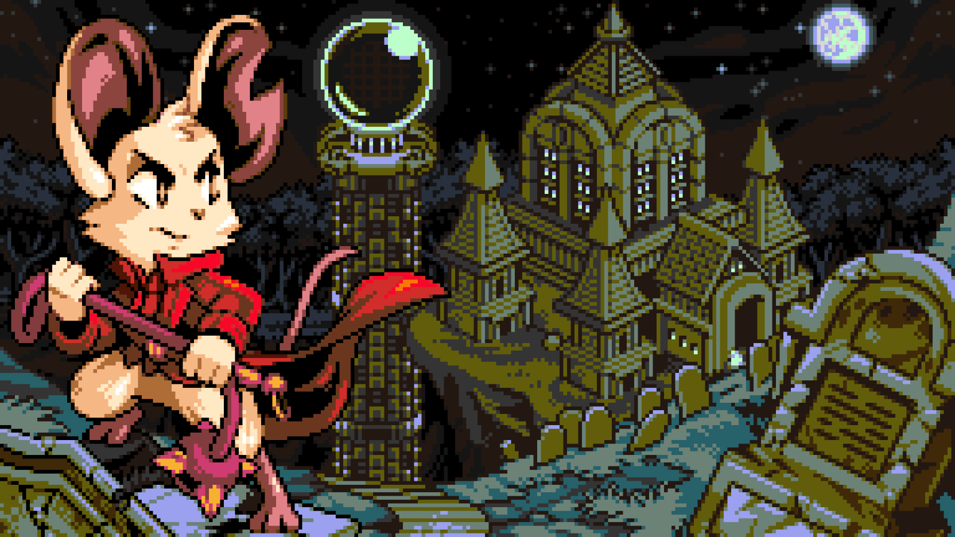 Mina the Hollower before Tenebrous Isle, official image showing the cursed island and gothic tone