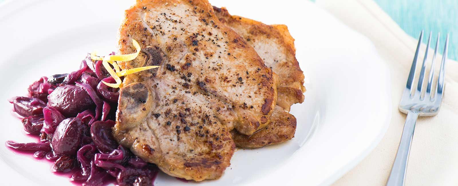 Pork Chops with Grape Confit Welch's