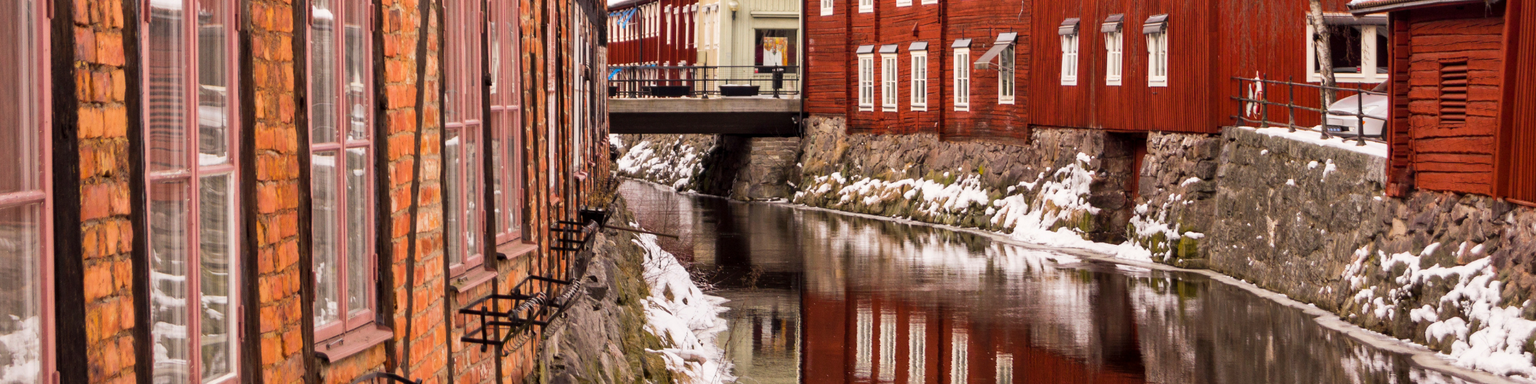 Vasteras old town in winter