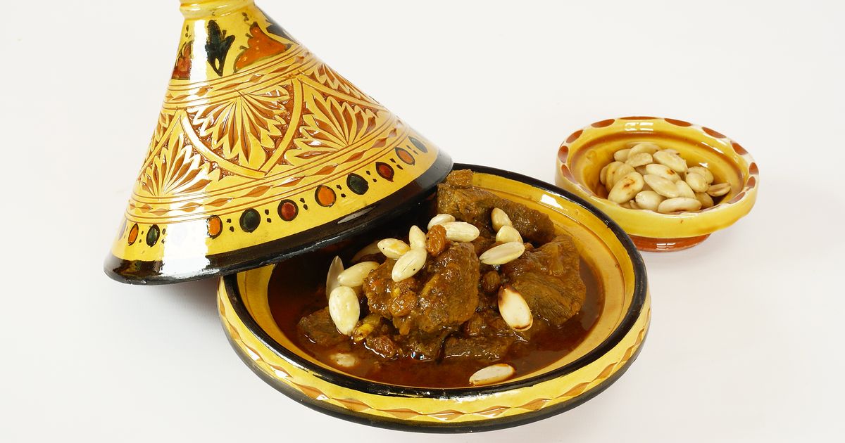 Moroccan lamb tagine with almonds and raisins Faraway Worlds
