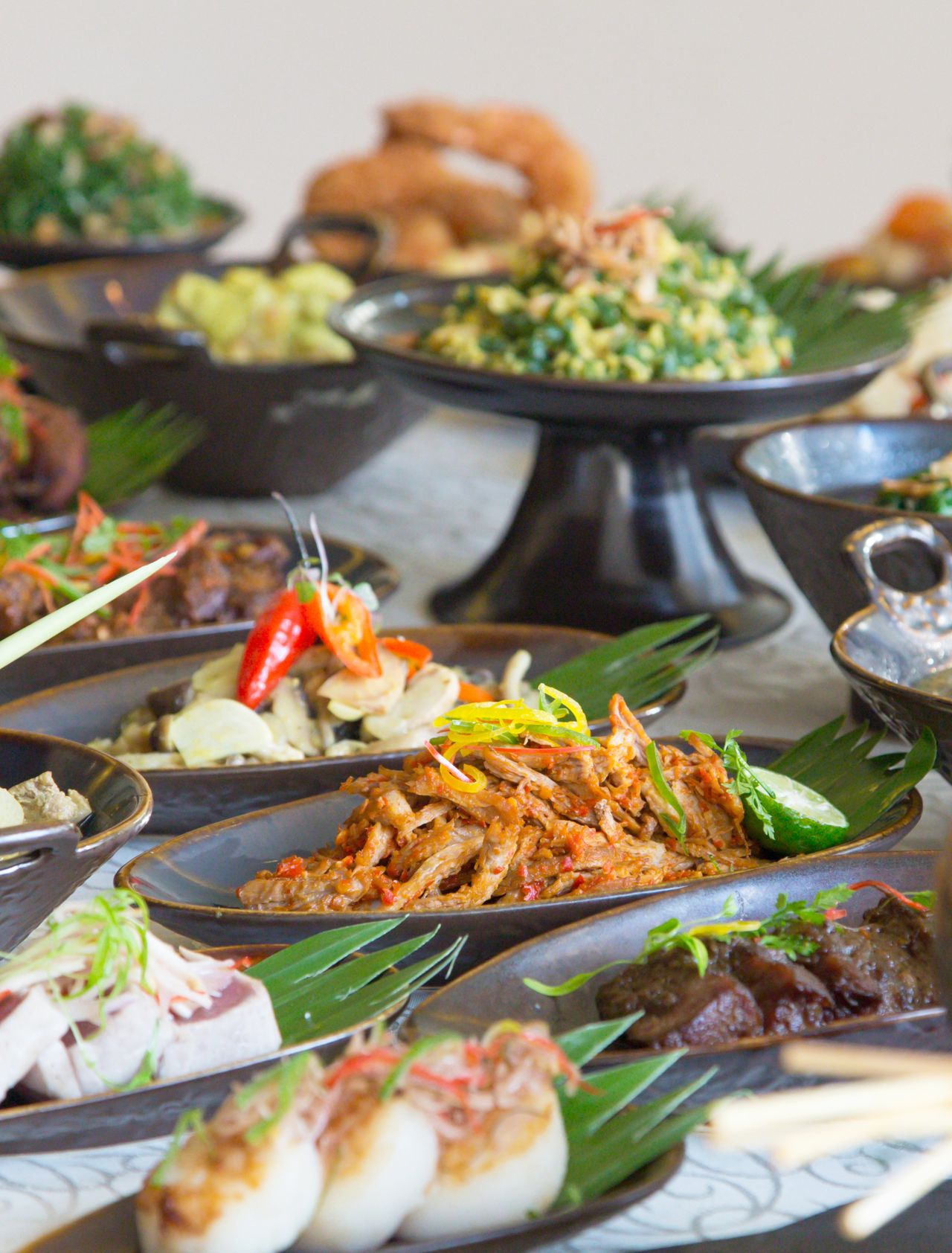 A selection of traditional Balinese dishes.