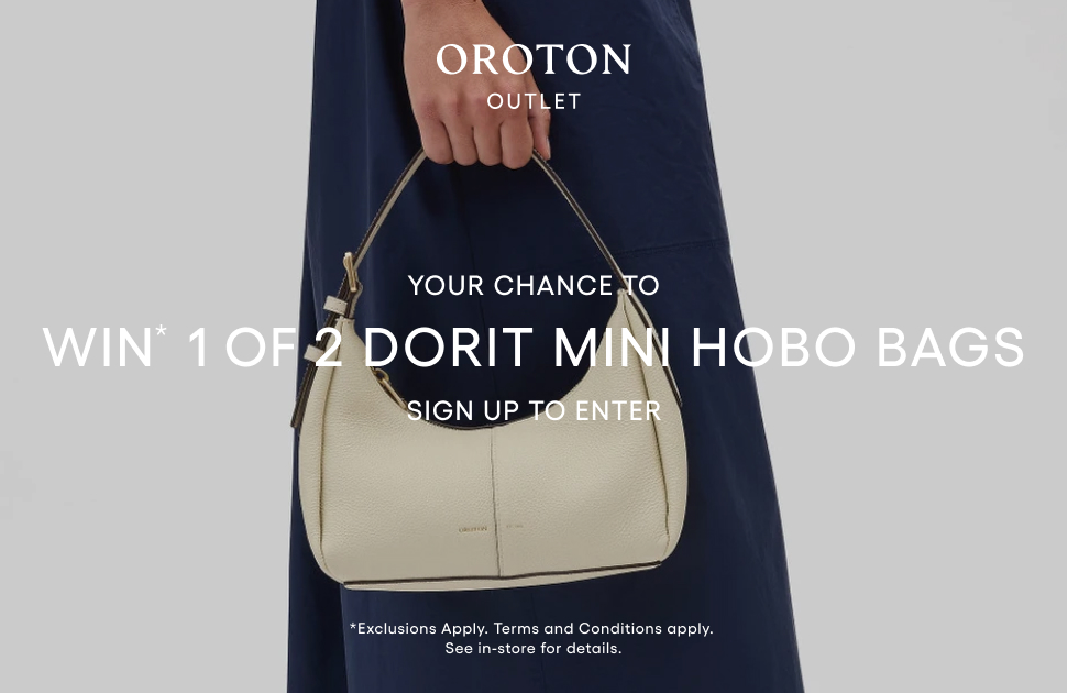 YOUR CHANCE TO WIN* 1 OF 2 DORIT MINI HOBO BAGS