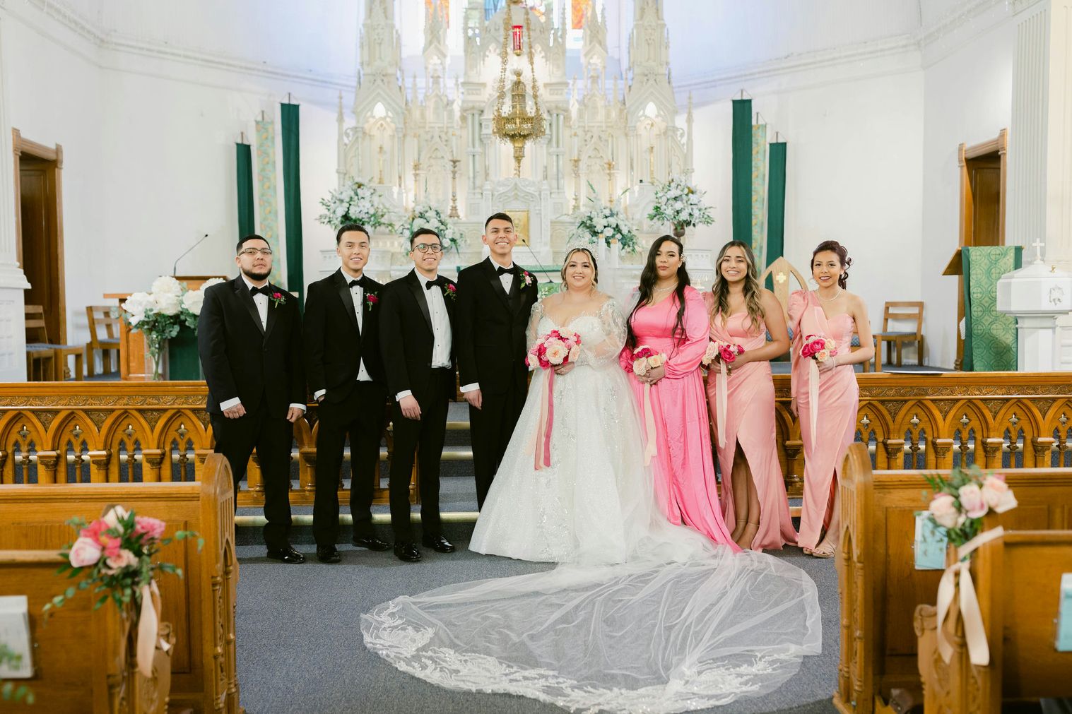 bridesmaids and groomsmen