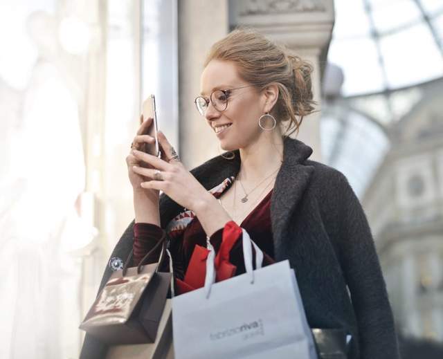 Woman with mobile phone