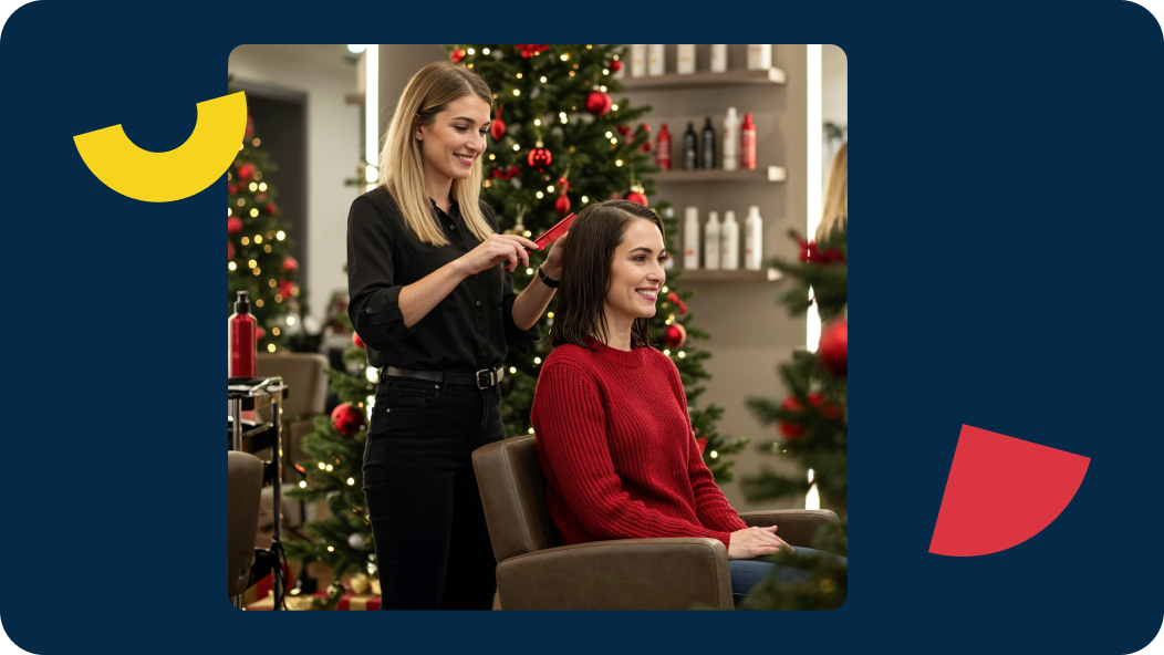 hair salon christmas atmosphere