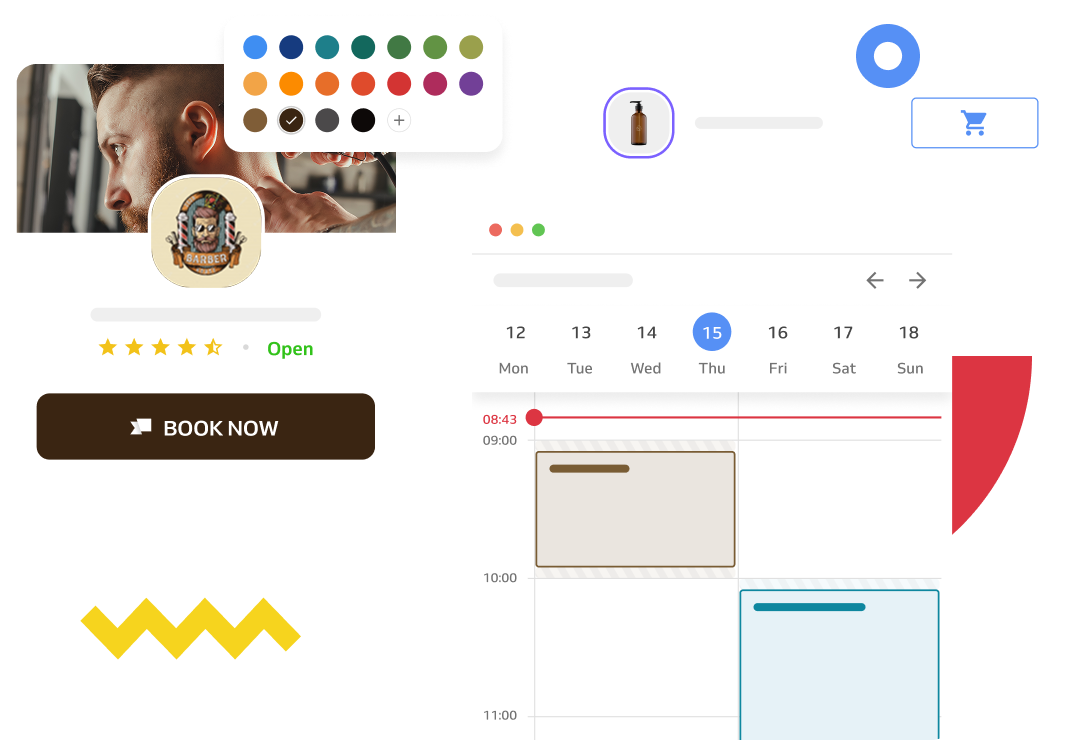 Reservio features: calendar, POS and more