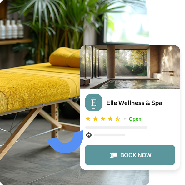 spa's online booking widget