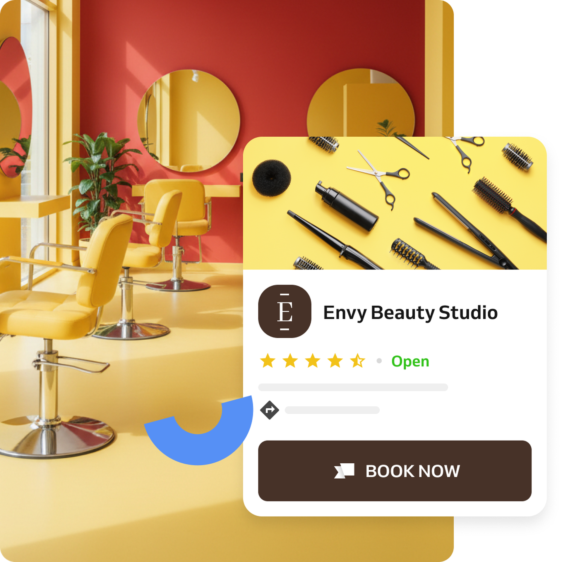 hair salon booking website