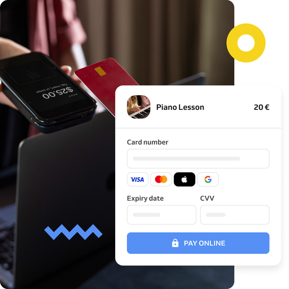 card payment for piano lesson