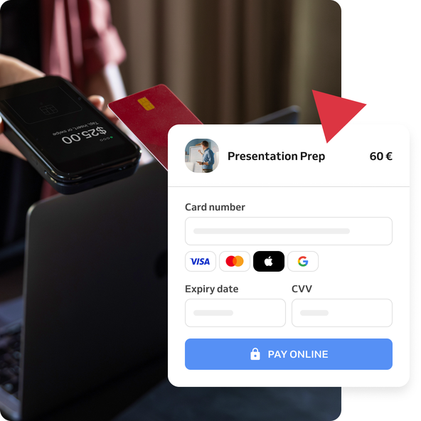 card payment for presentation prep session