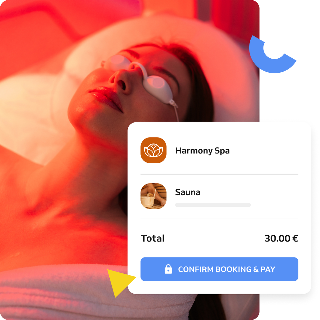 red light therapy session booking and payment detail