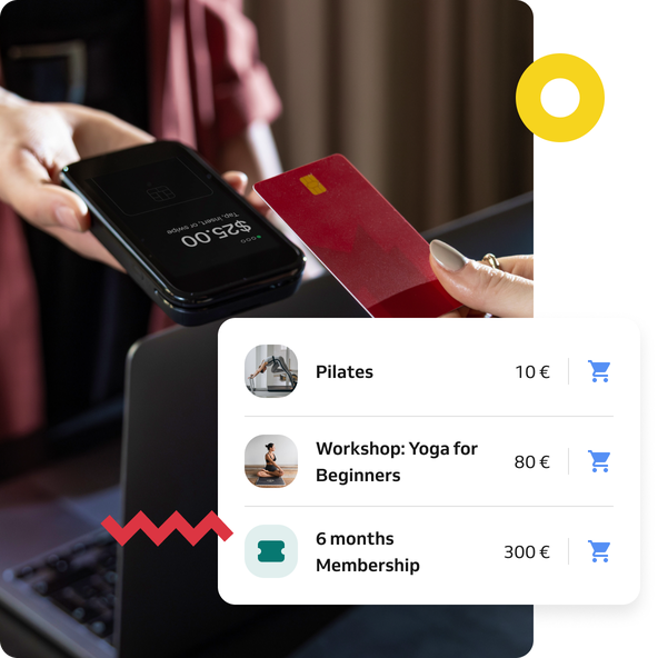 card payment in fitness studio