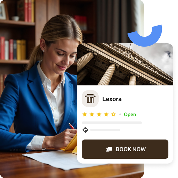 legal company online booking widget