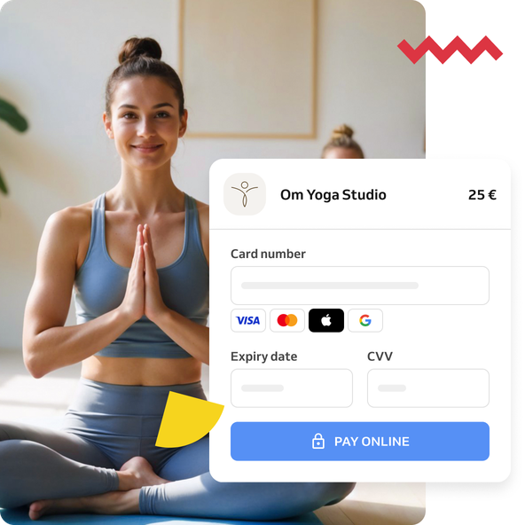 payment detail in yoga studio