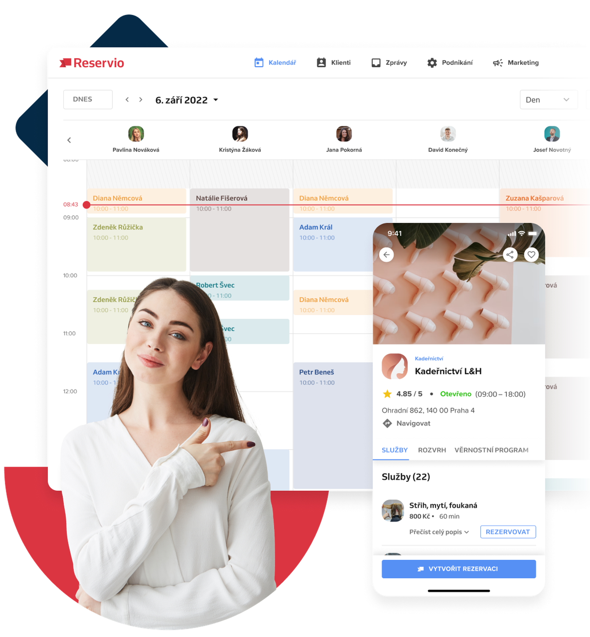 Graphic design with woman