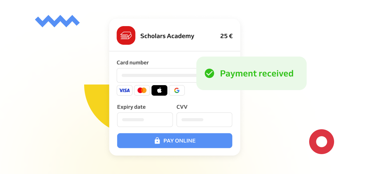 payment detail in education academy