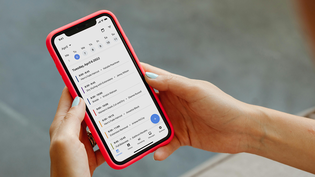 Product demo cover image with calendar at Reservio mobile app