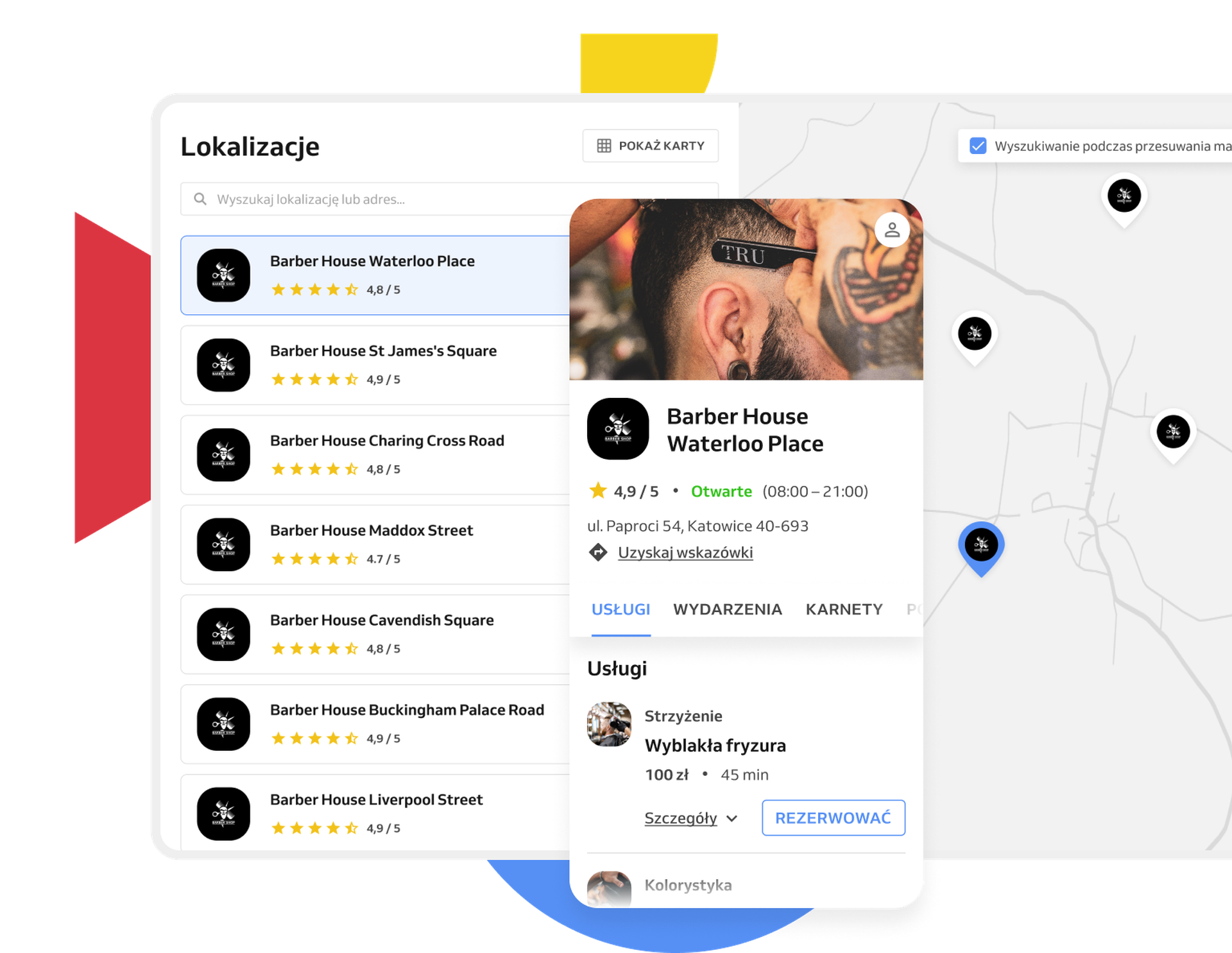 lokalizacje usług barbershop