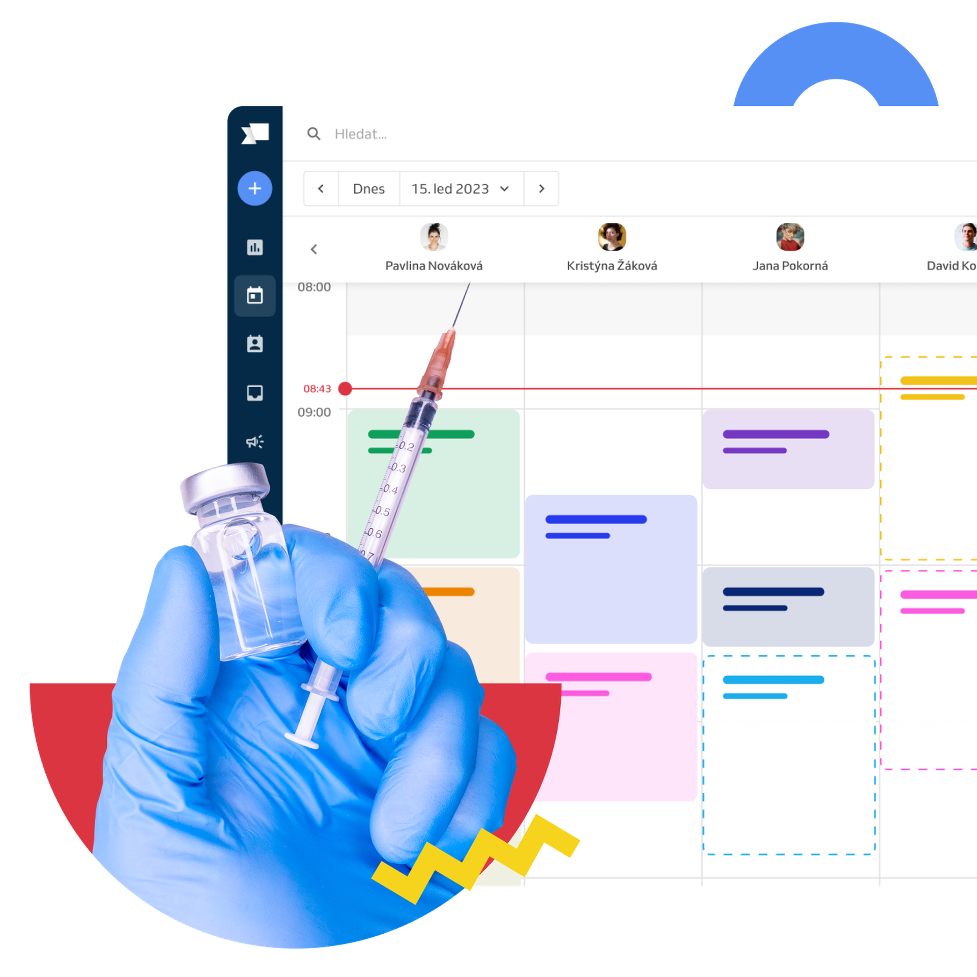 Reservation calendar for vaccinations