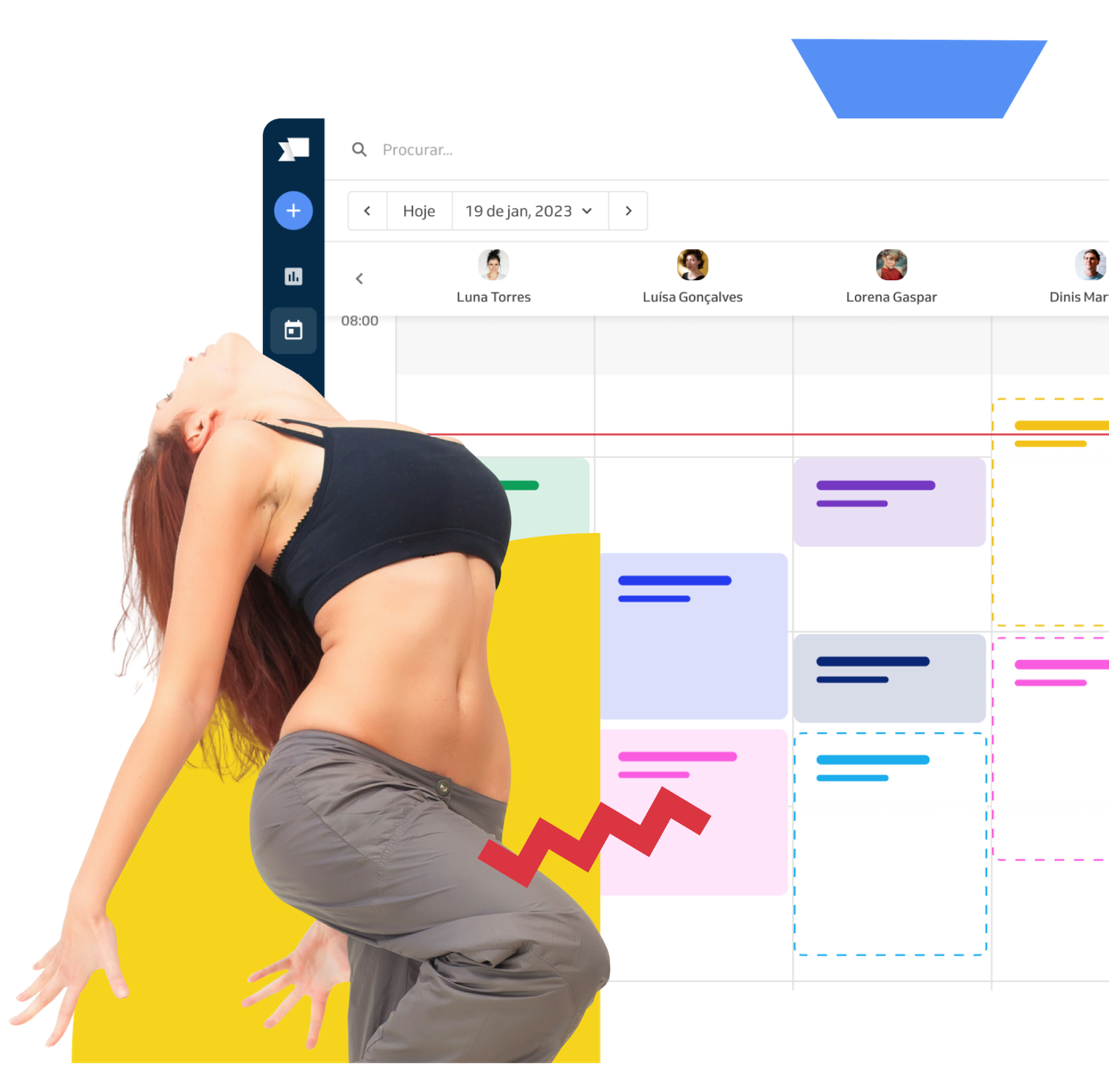 Dancer with calendar