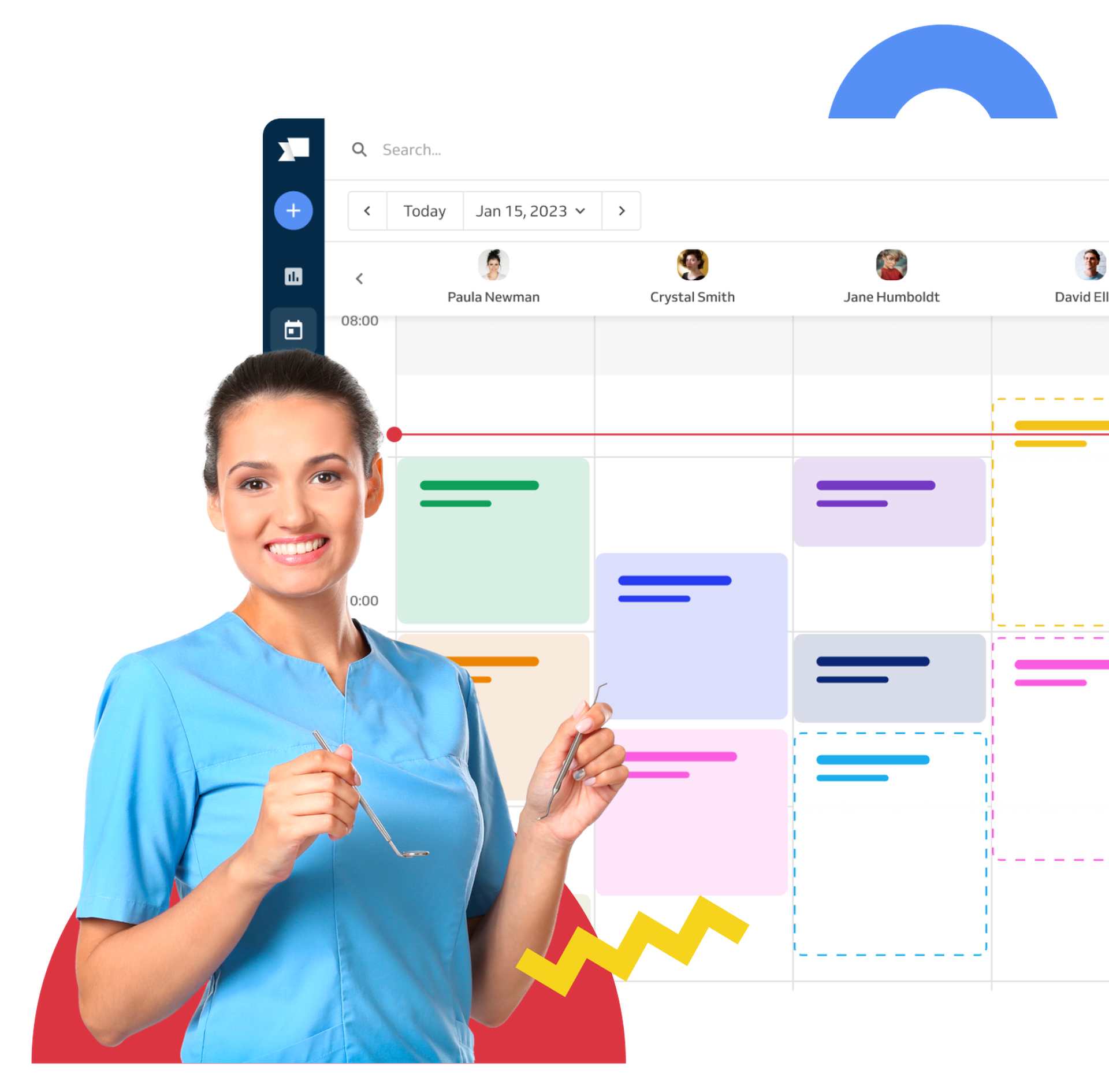 Dentists with calendar