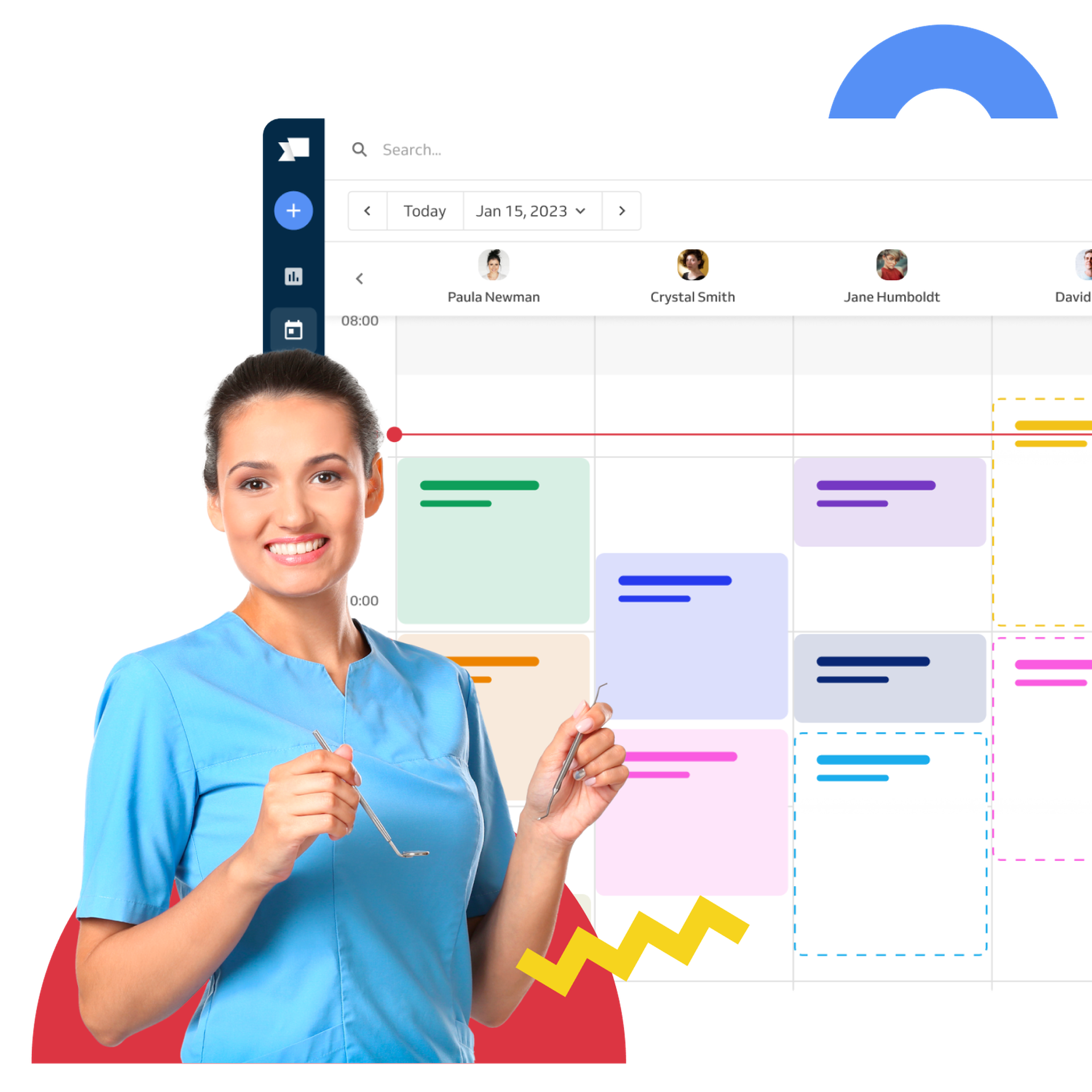 Dentists with calendar