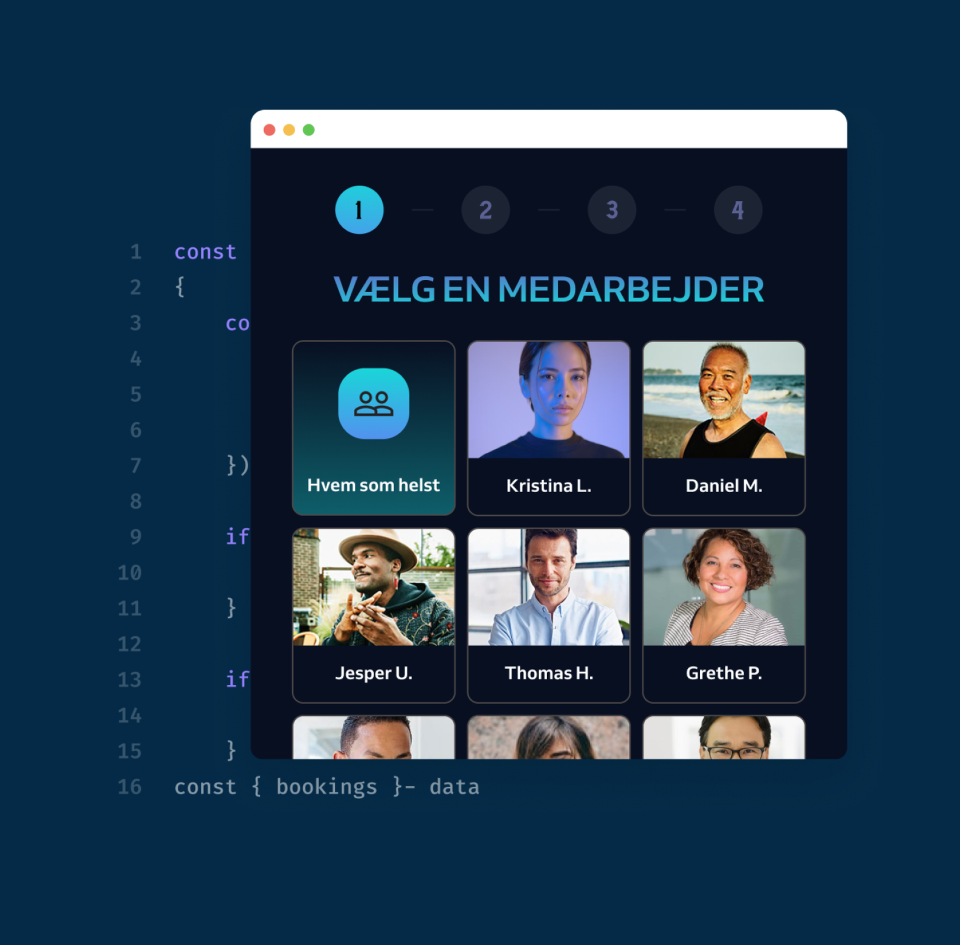 Liste over medarbejdere