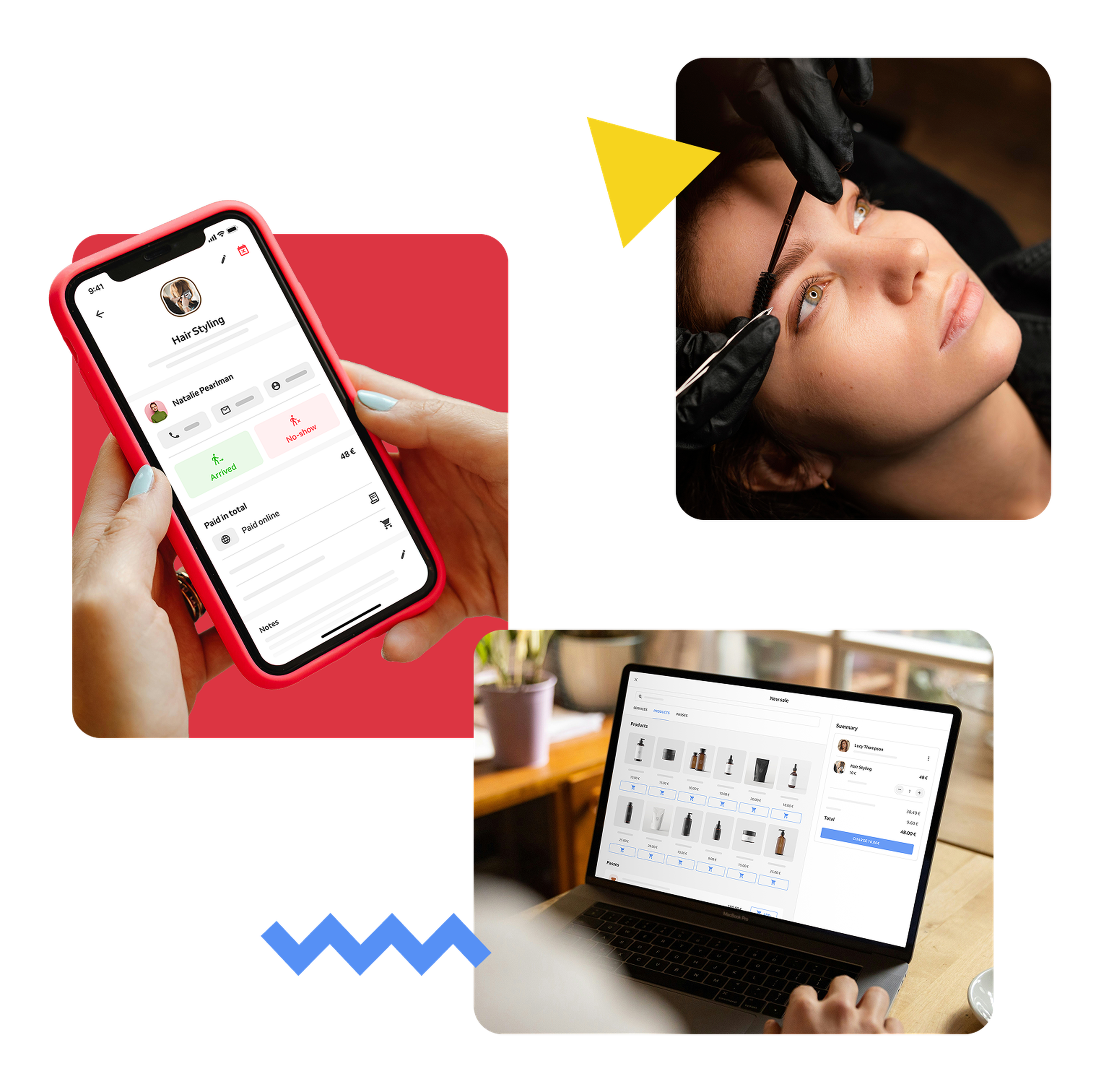 beauty salon business app and website