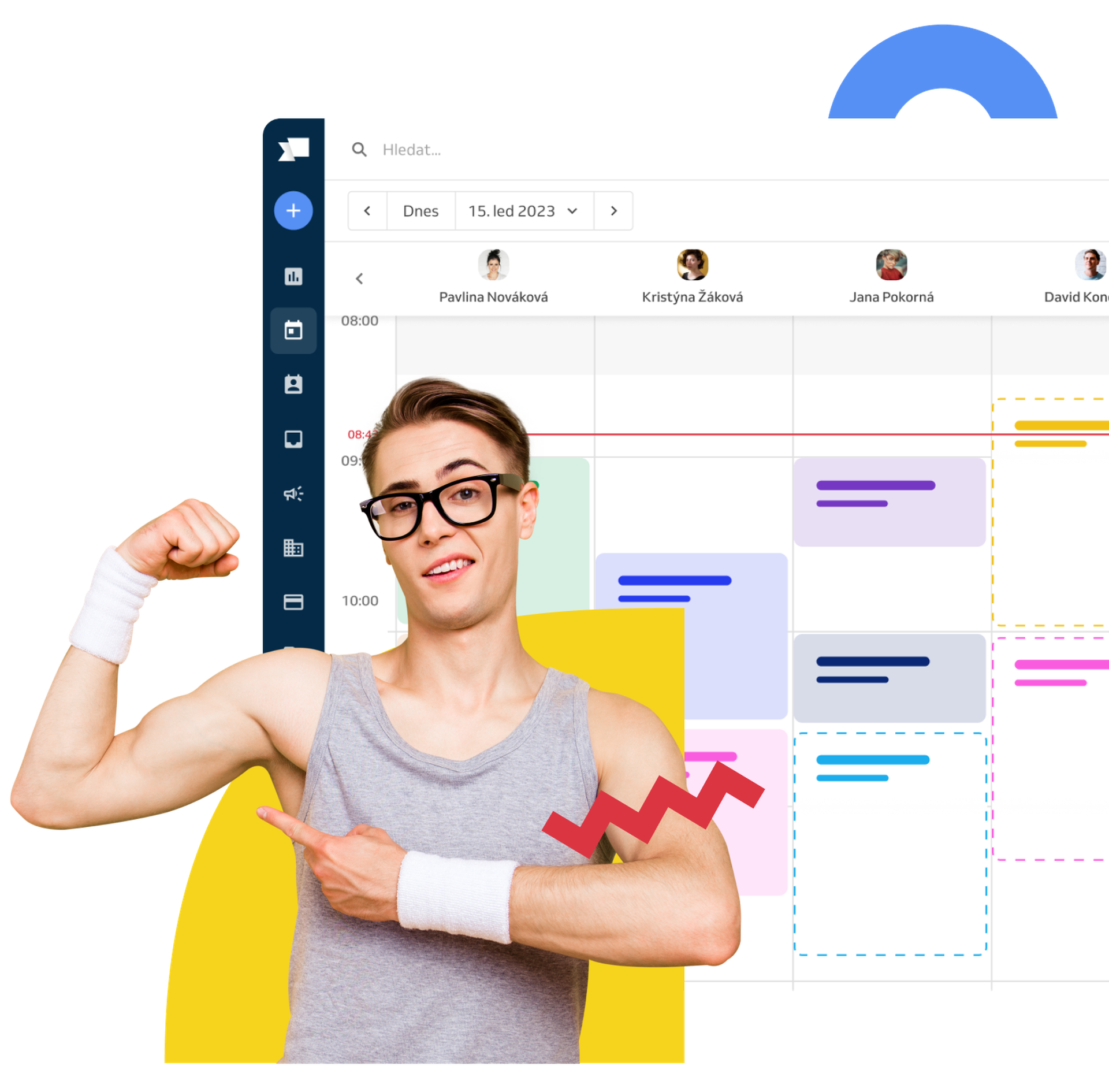 Nutrition specialist with calendar