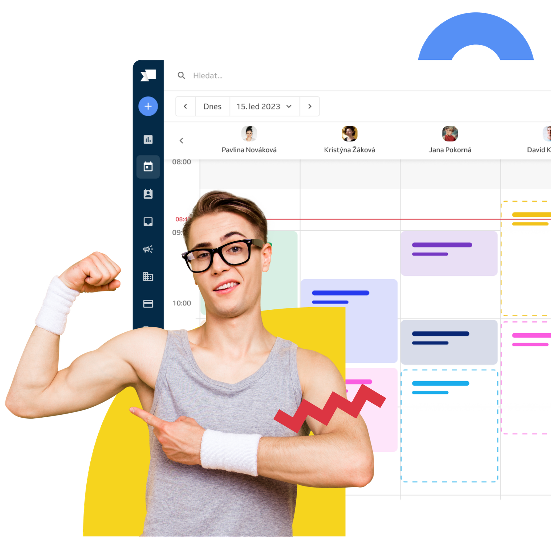 Nutrition specialist with calendar