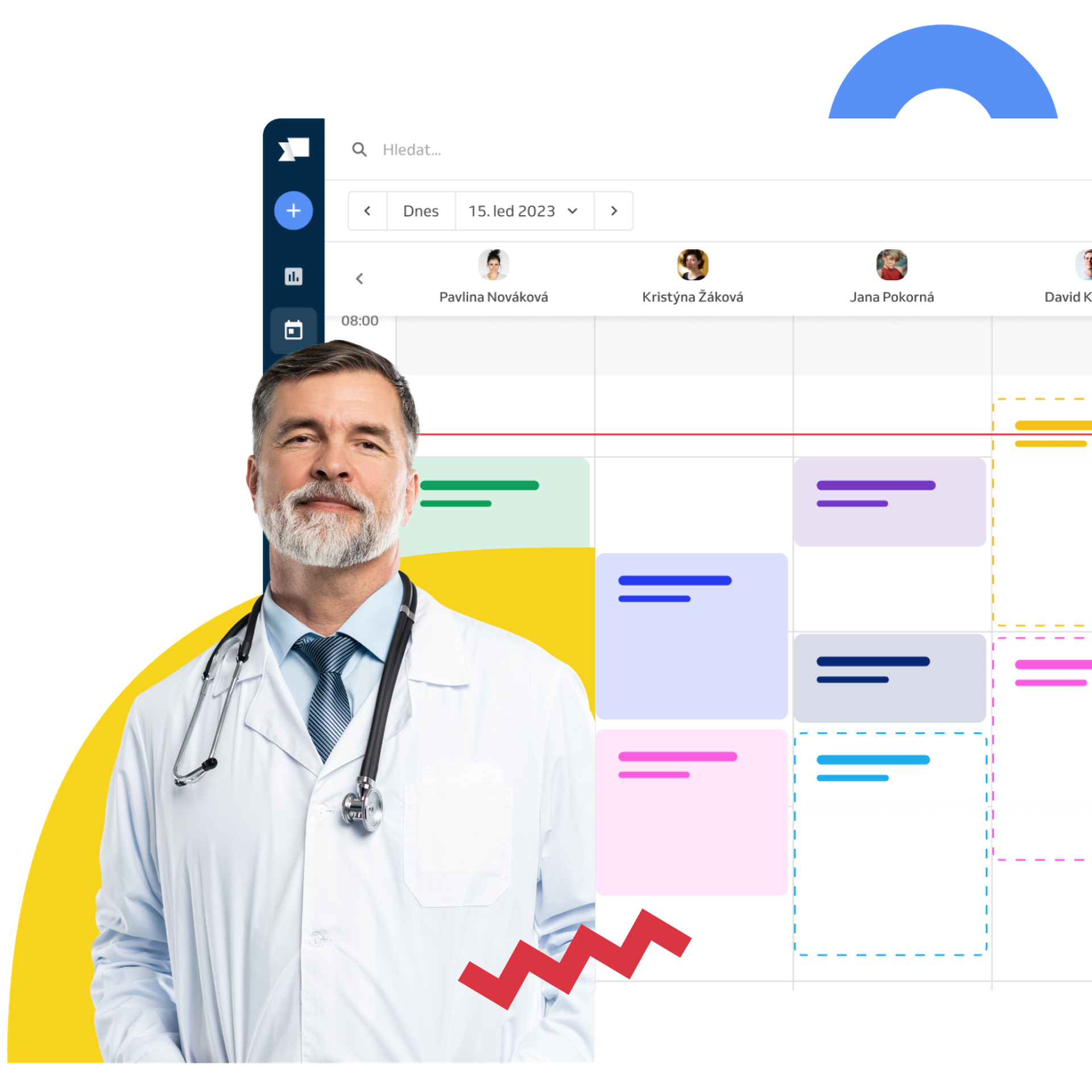 Doctor with calendar