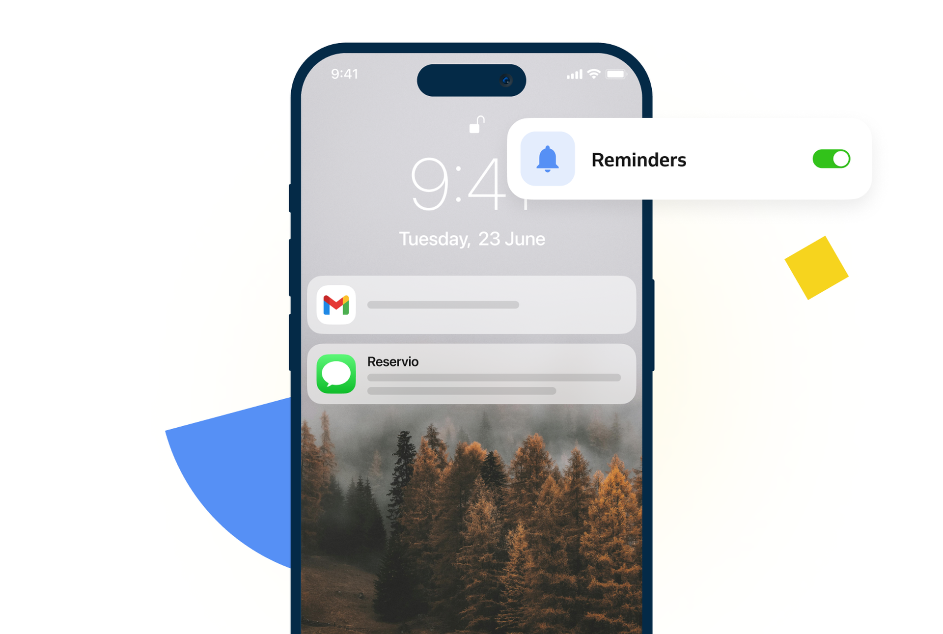 Reminders from Reservio