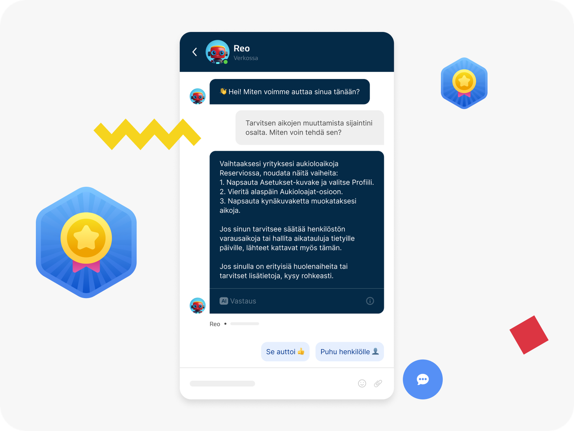 Keskustelu AI-botin kanssa