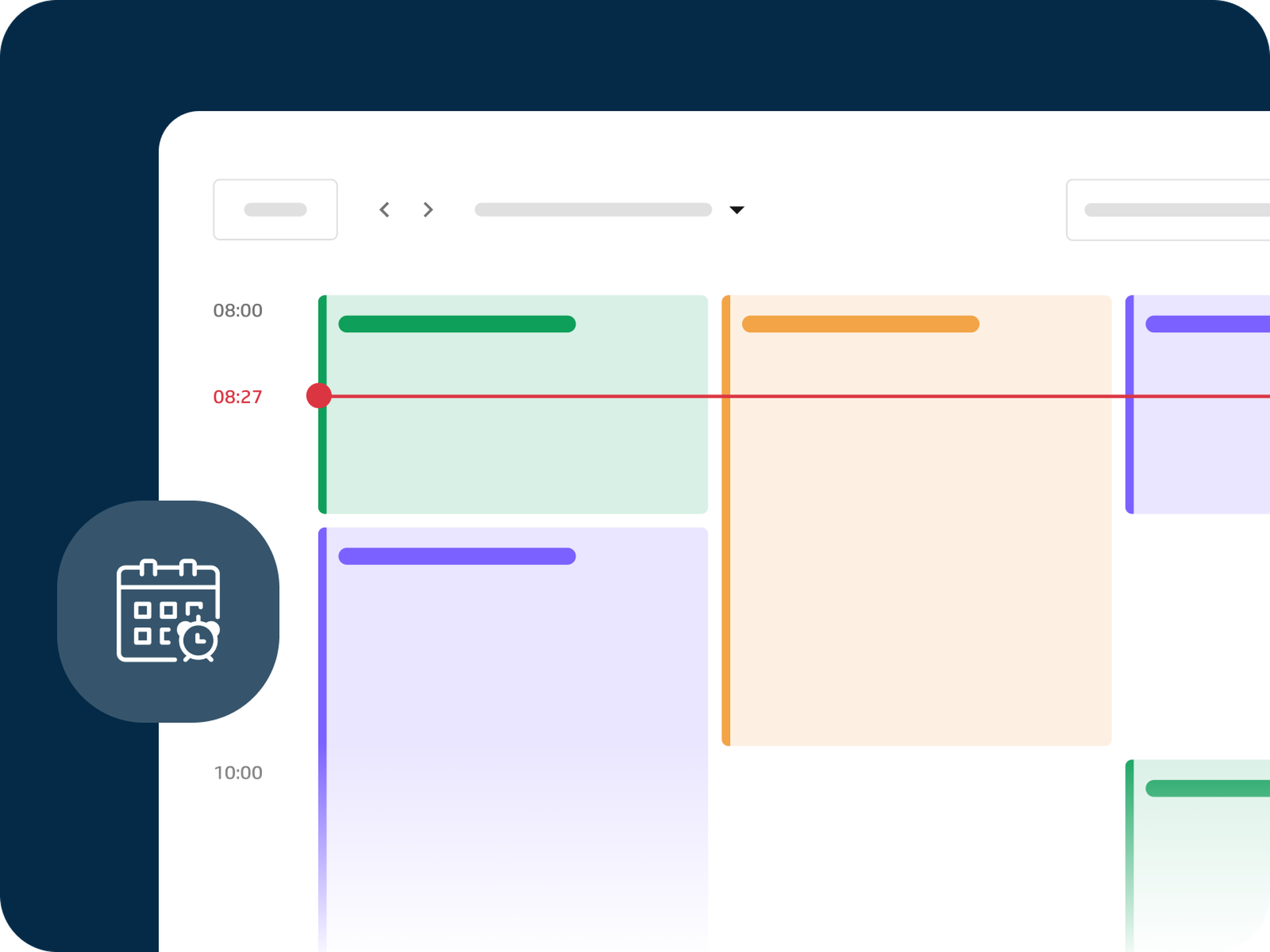 Scheduling calendar graphics