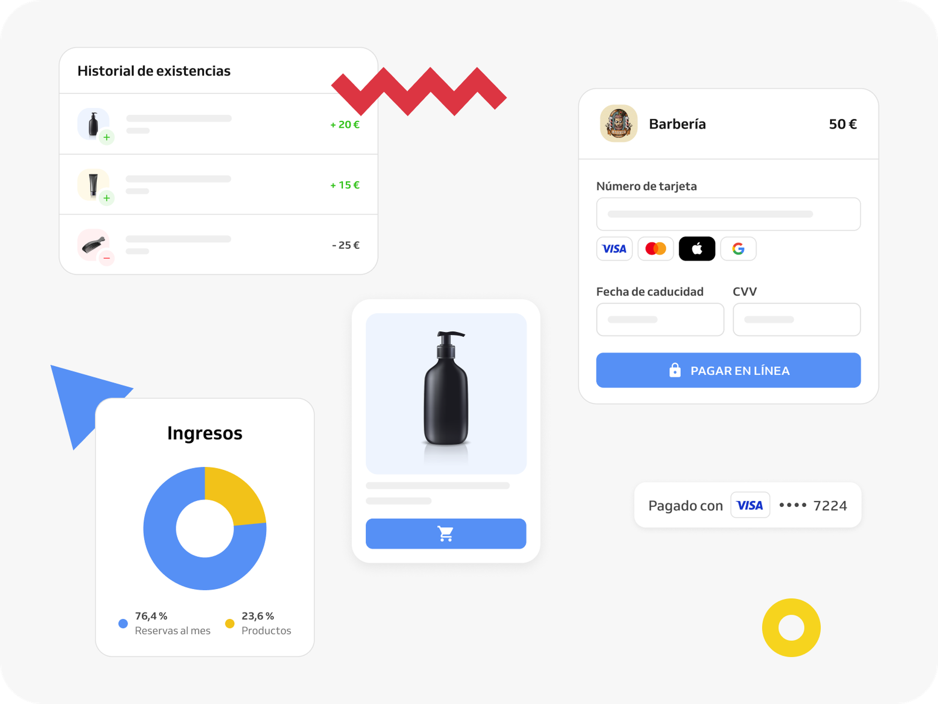 POS and online payment graphics