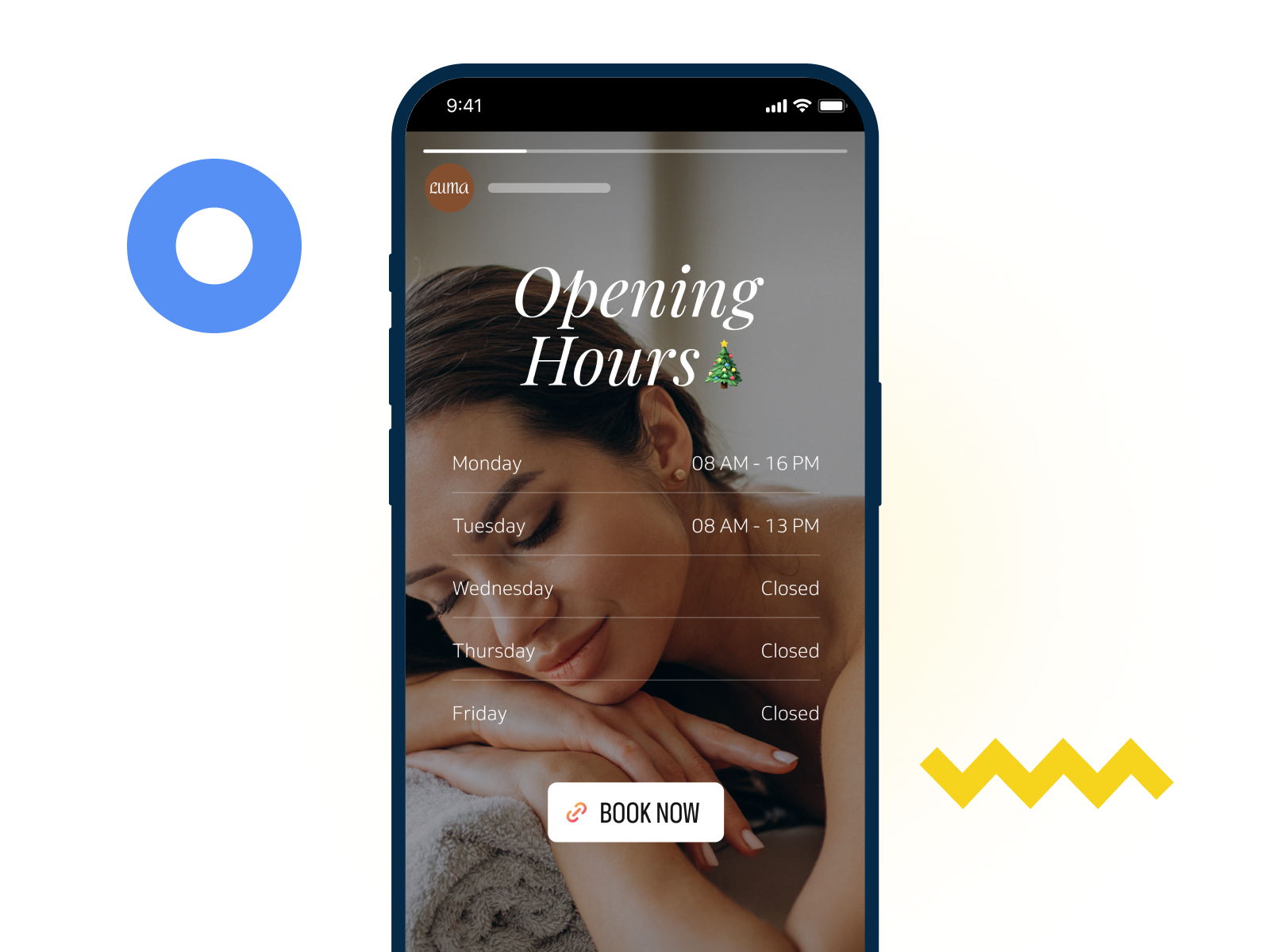 Booking link in stories on social media