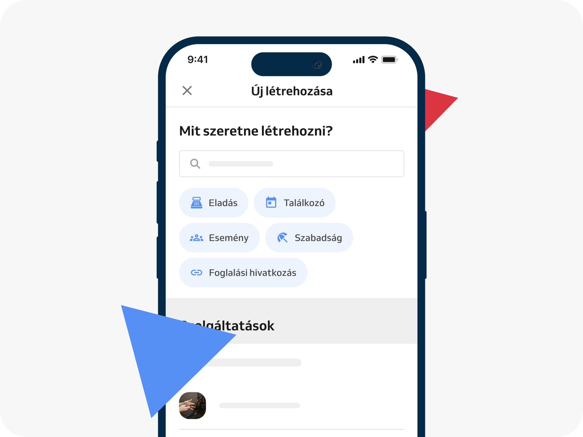 Jellemző Új létrehozása a foglalási rendszerben