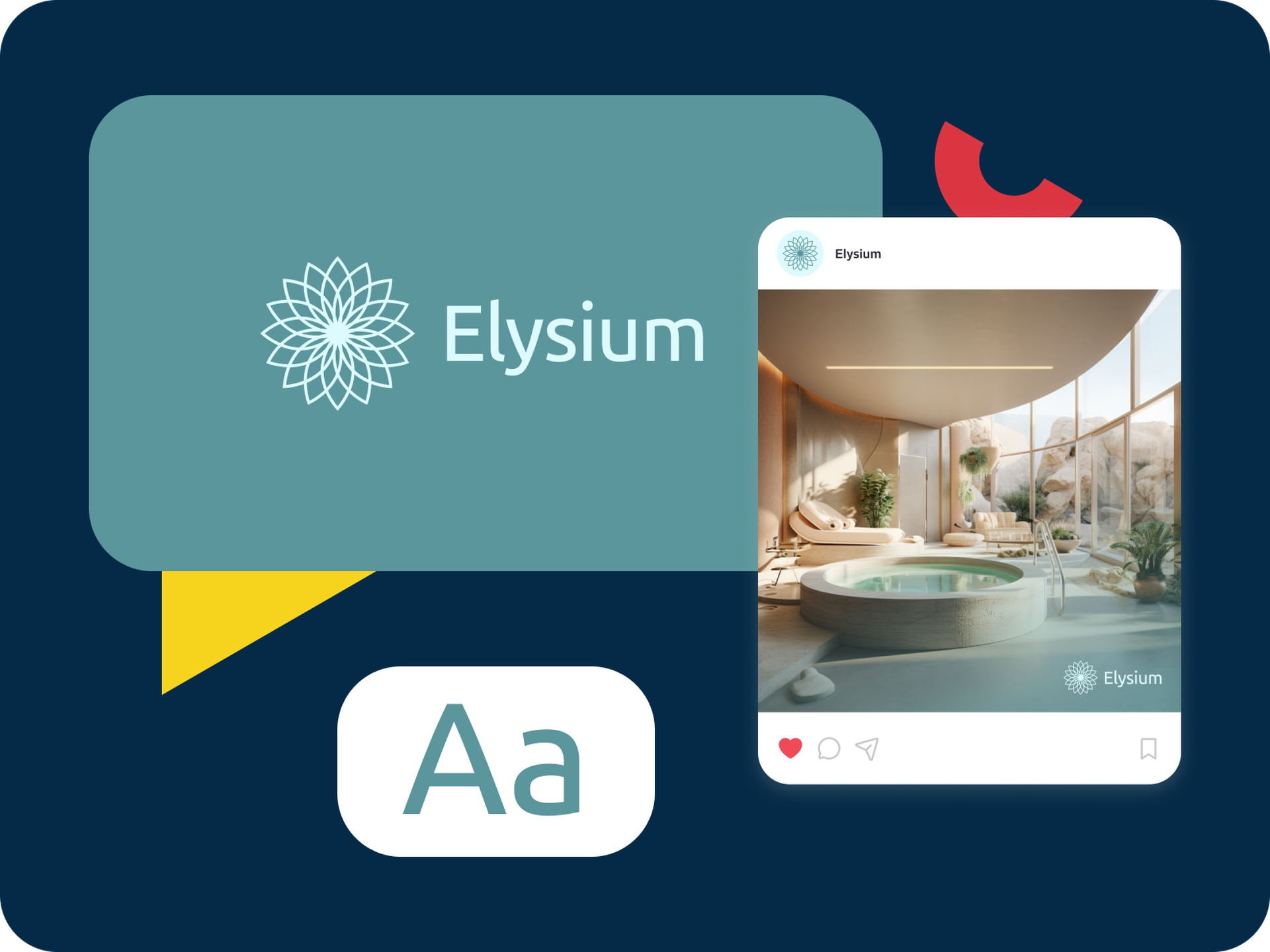 Spa visual identity graphics