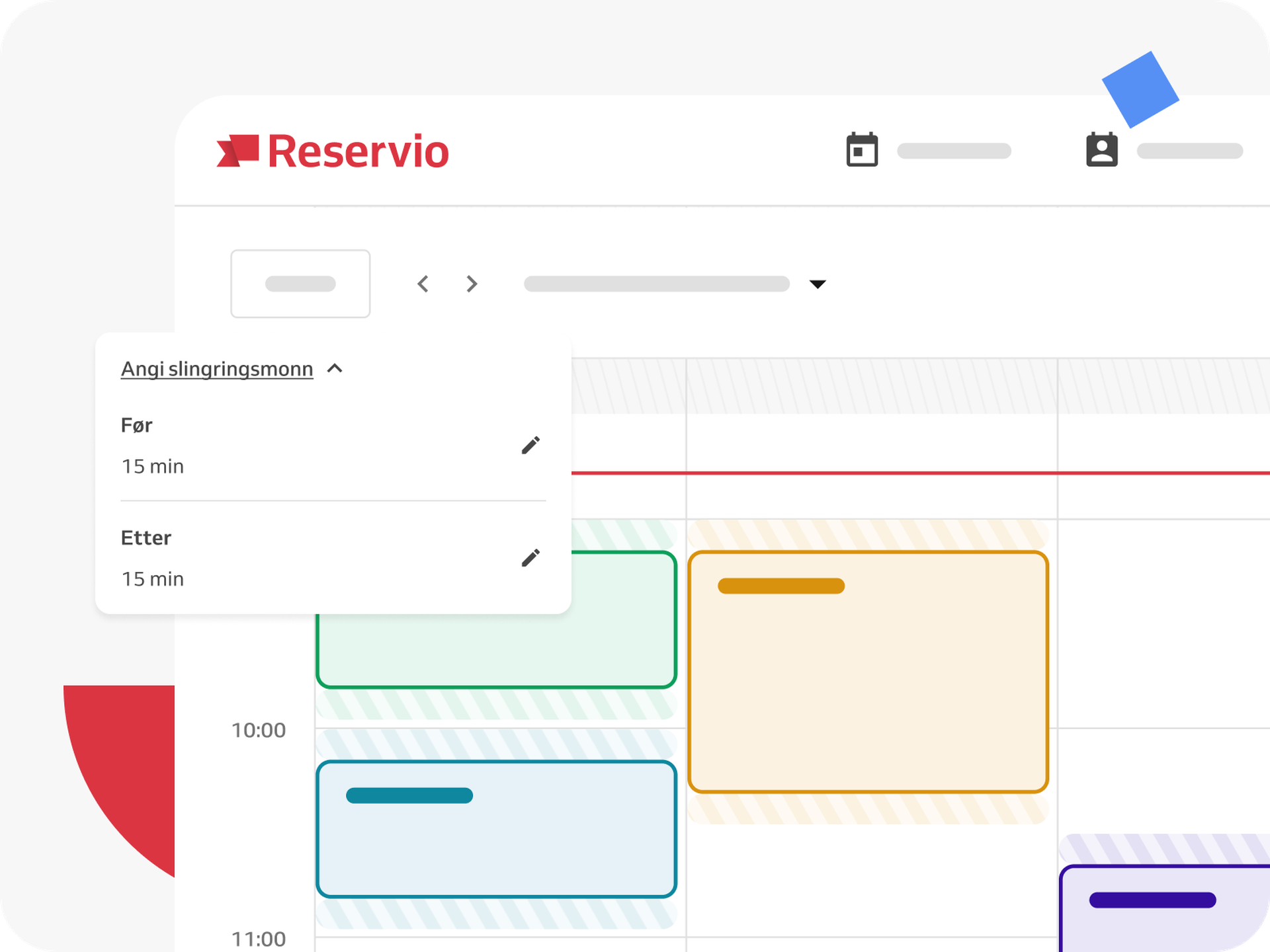 buffer time feature in reservio