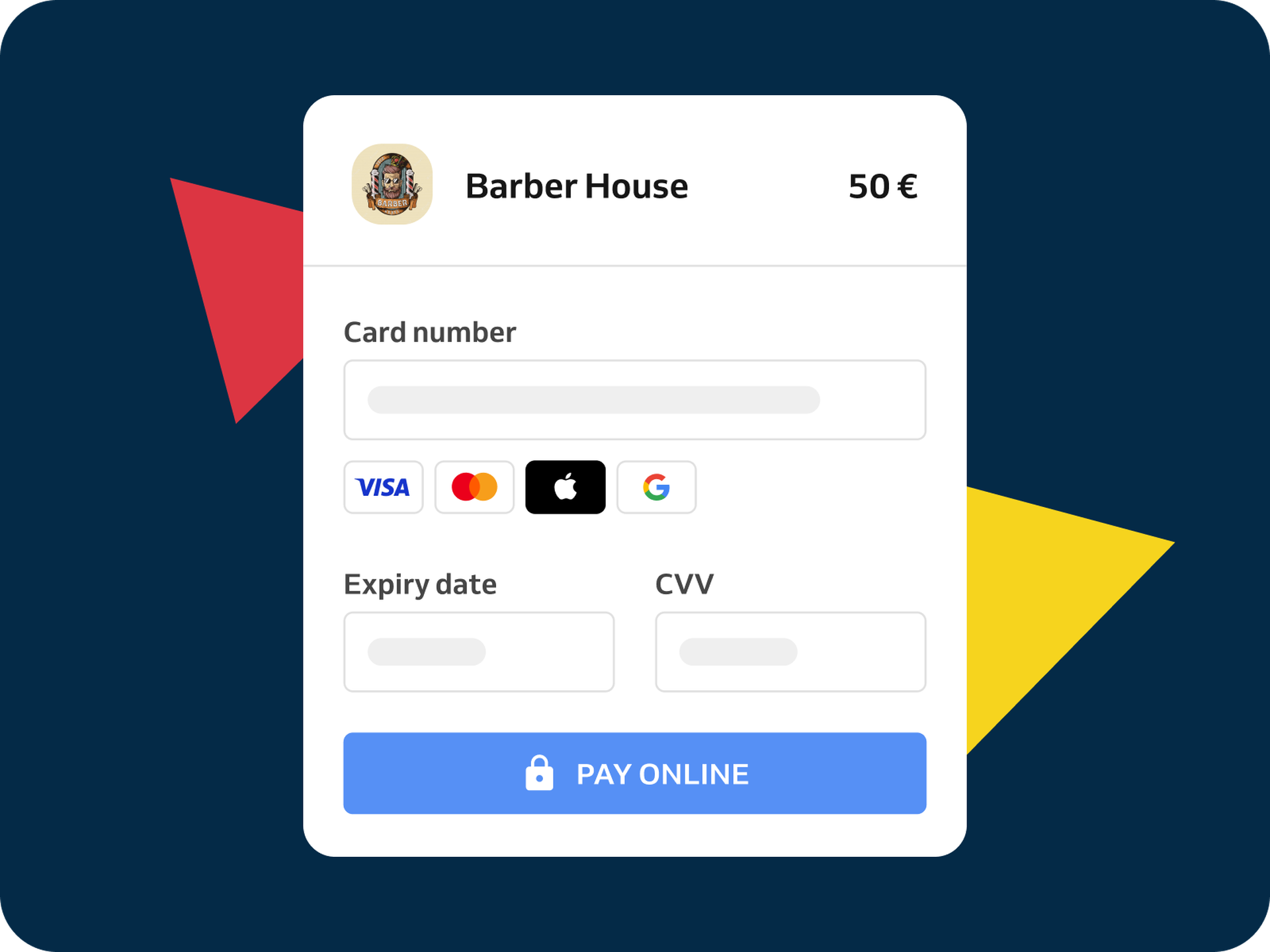 Online payment graphic