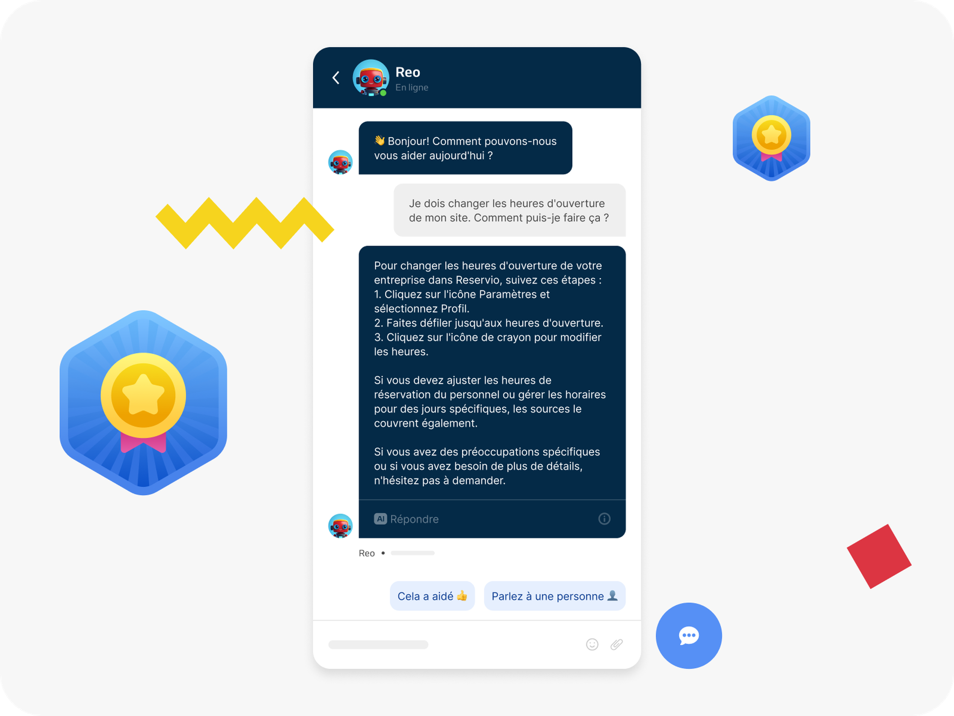Chat avec un robot d'intelligence artificielle