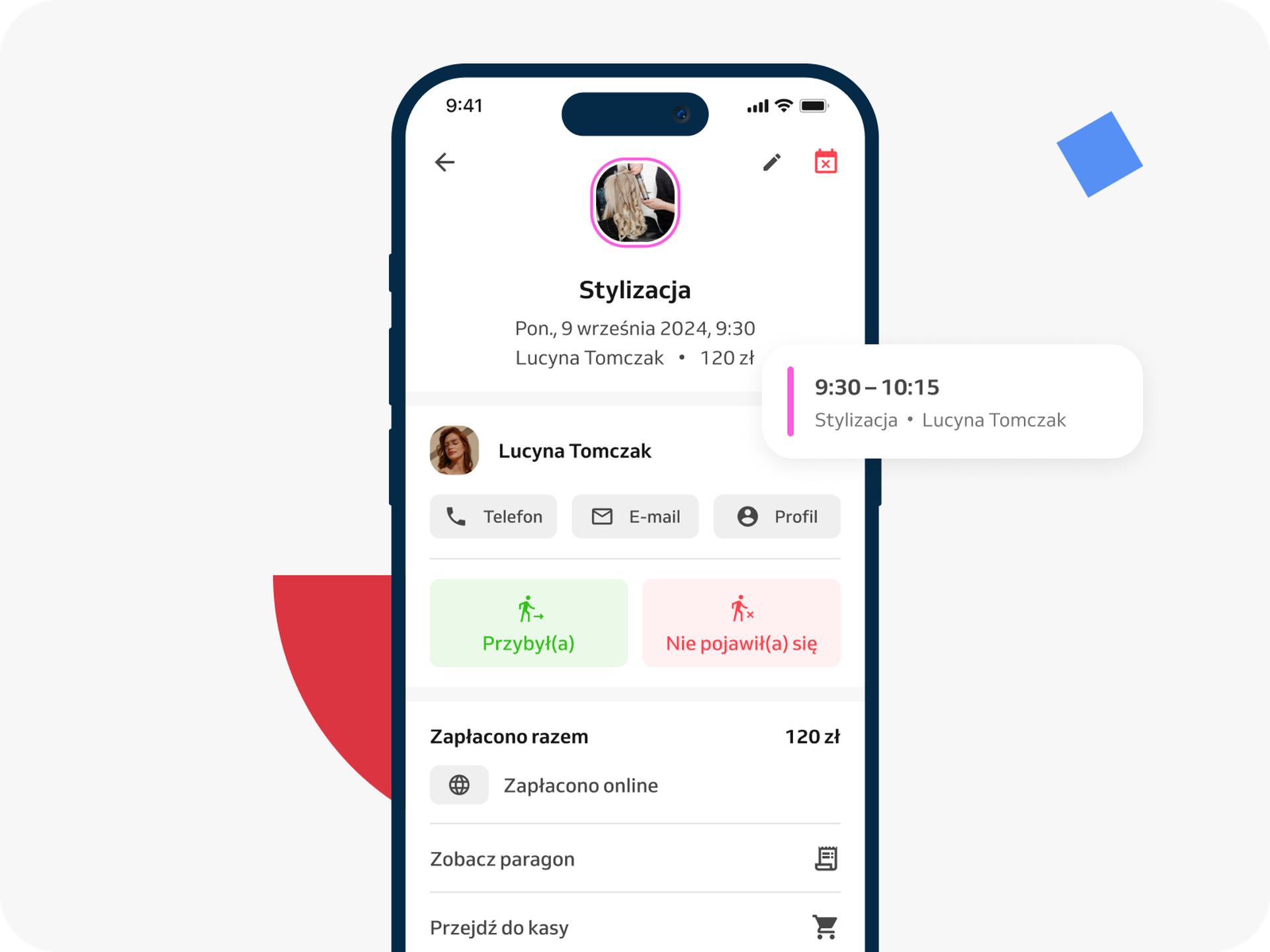 Detail about reservation in mobile app