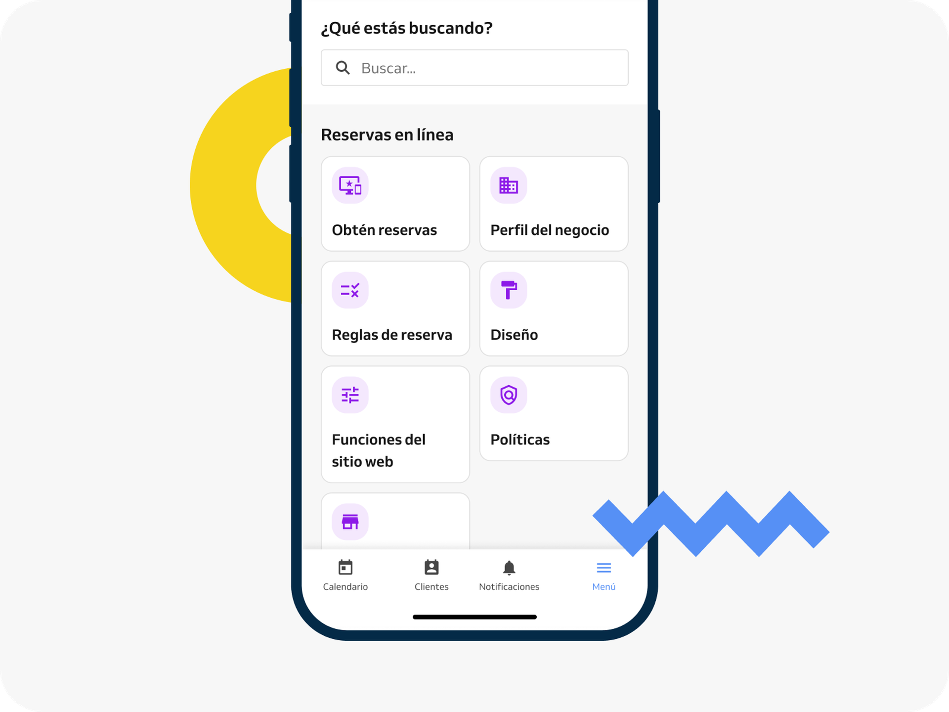 actualización de la navegación de la aplicación para empresas