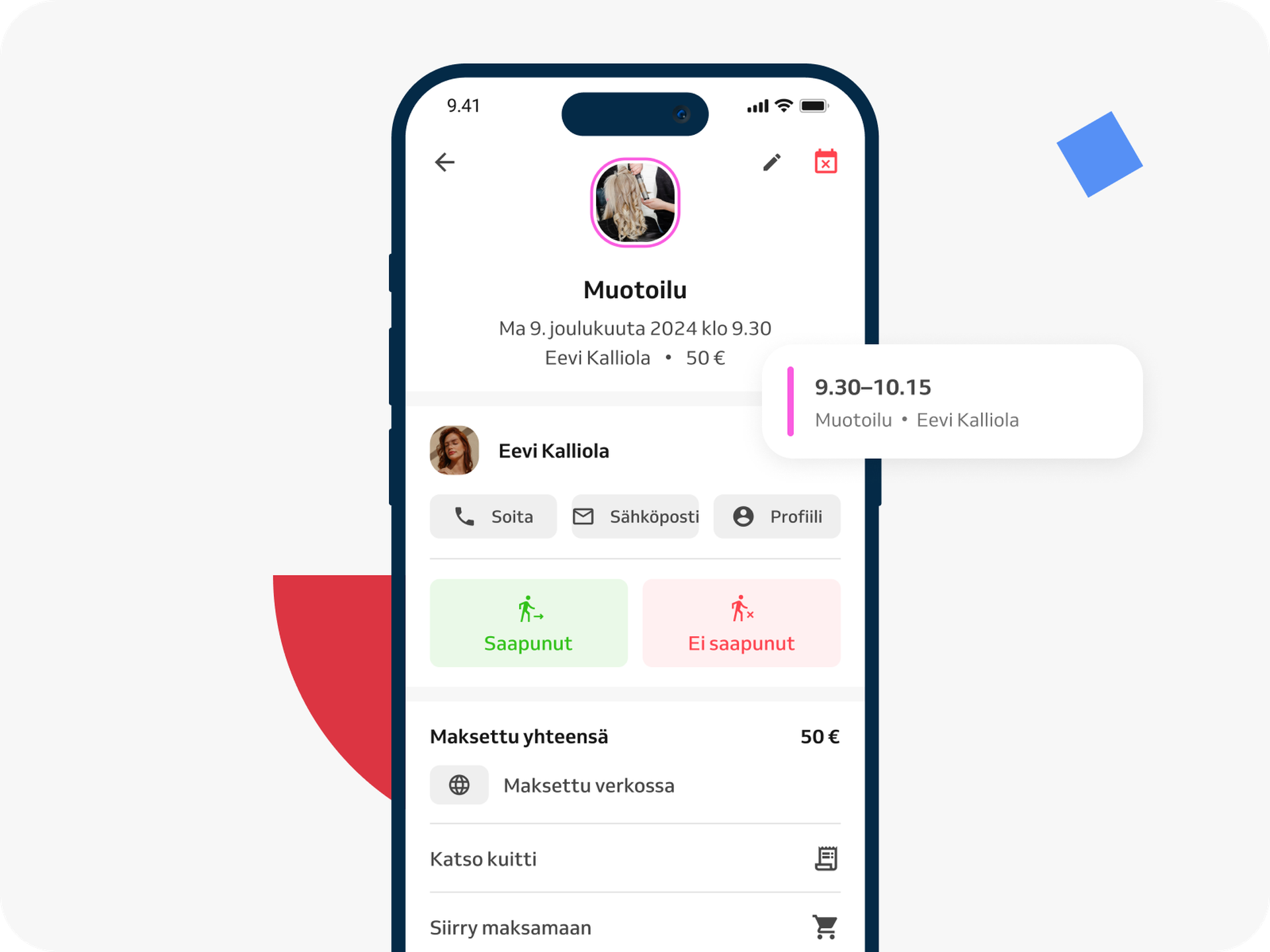 Detail about reservation in mobile app