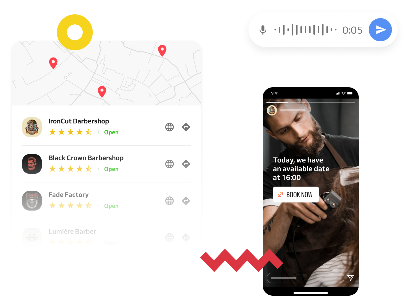 searching barbershops nearby