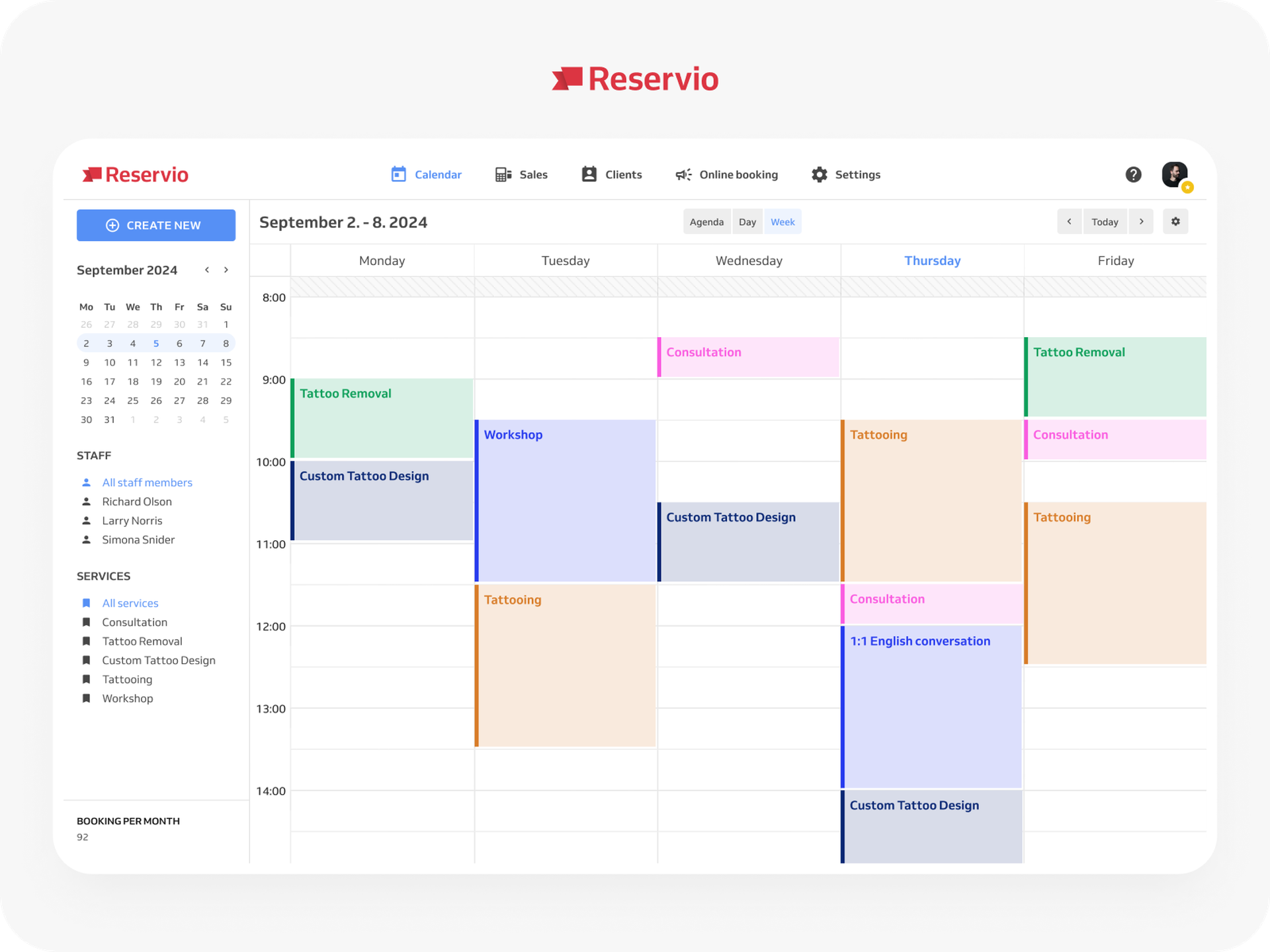 reservio scheduling software