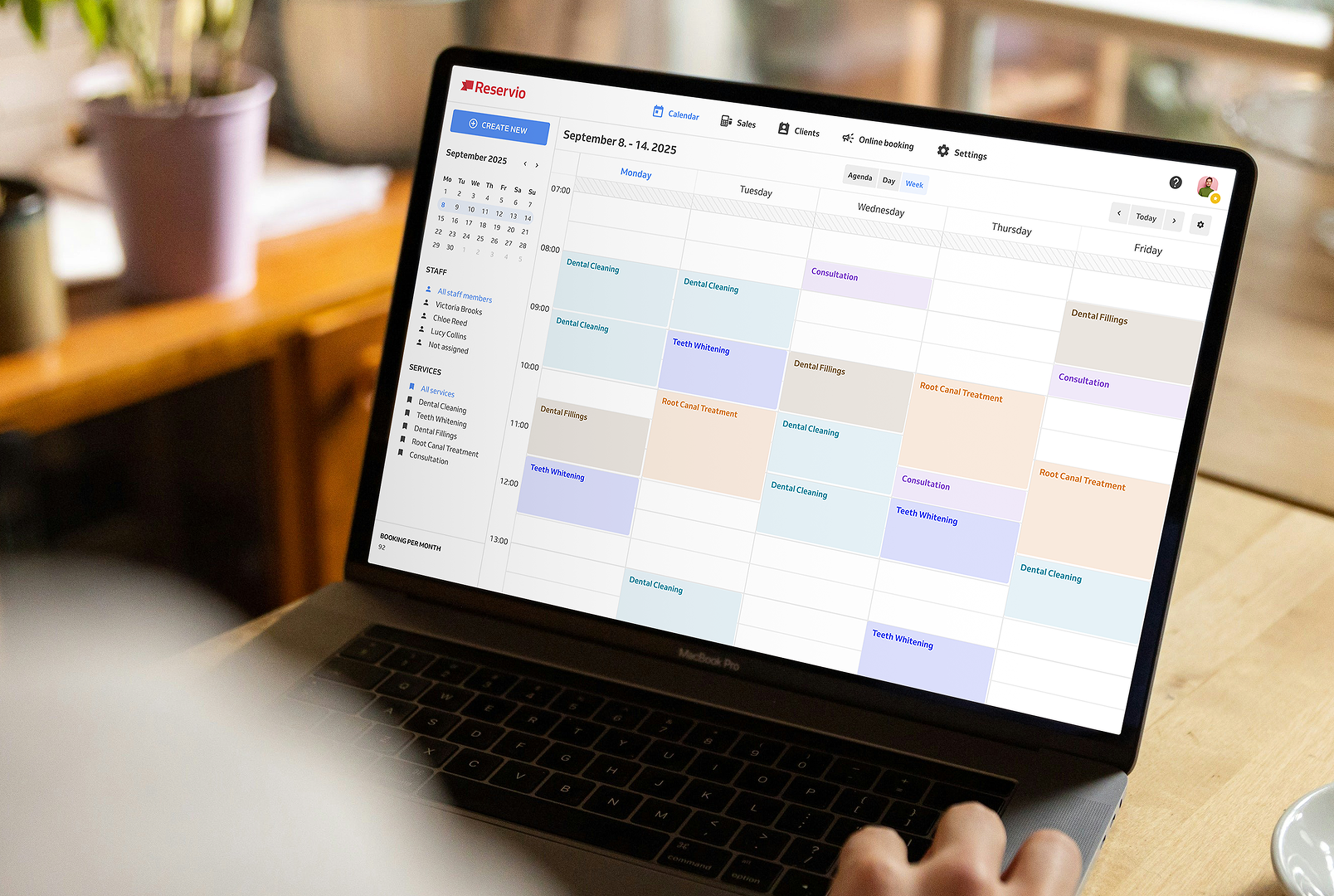 reservio scheduling calendar